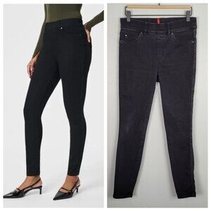 Spanx Ankle Skinny Jeans Pull On Shaping Tummy Control Black Size S